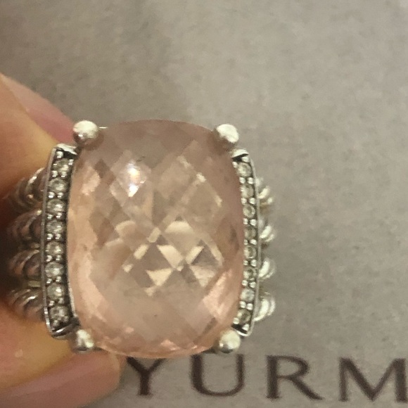 🔴Authentic DAVID YURMAN Morganite Gem Stone & Diamonds Ring 🌺🔴 - Picture 7 of 7